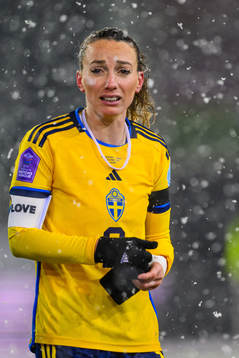 Kosovare Asllani of Sweden looks dejected