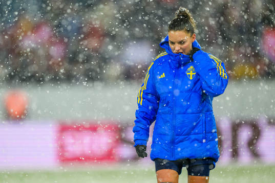 Johanna Rytting Kaneryd of Sweden looks dejected
