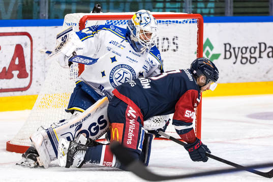 Leksands målvakt Mantas Armalis och Linköpings Linus