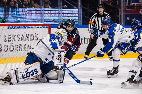 Leksands målvakt Mantas Armalis och Linköpings Taylor
