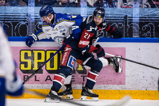 Leksands Patrik Zackrisson och Linköpings Christoffer Ehn