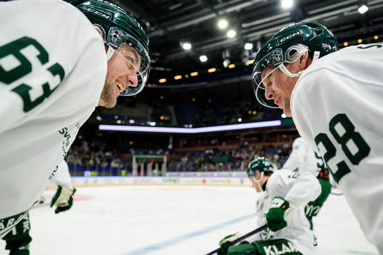 Färjestads Carl Dahlström och Mattias Göransson
