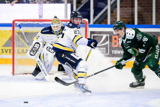 HV71s Robert Nardella och Färjestads David Tomasek