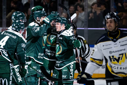 Färjestads Patrik Lundh jublar