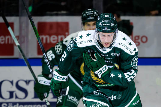 Färjestads Per Åslund jublar