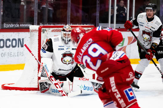 Malmö Redhawks målvakt Adam Werner och Timrås Filip