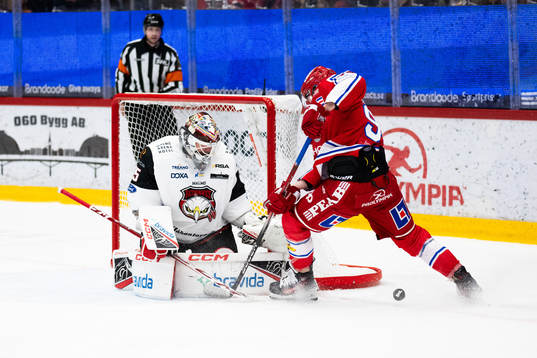 Malmö Redhawks målvakt Adam Werner och Timrås Sebastian