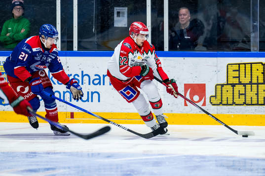 Oskarshamns Hampus Karlsson och Frölundas Linus Nässen