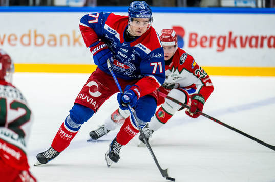 Oskarshamns Viktor Lodin och Frölundas Noah Hasa