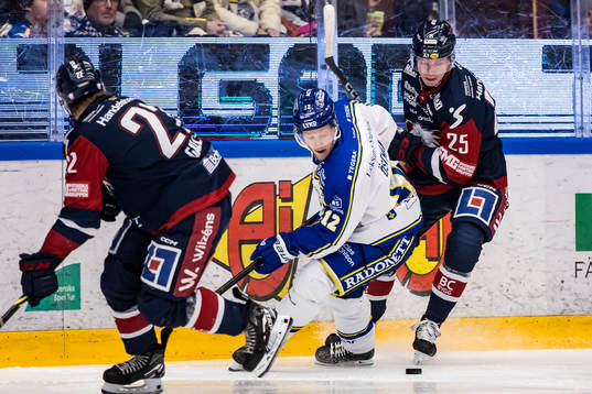 Leksands Kalle Östman och Linköpings Filip Bystedt