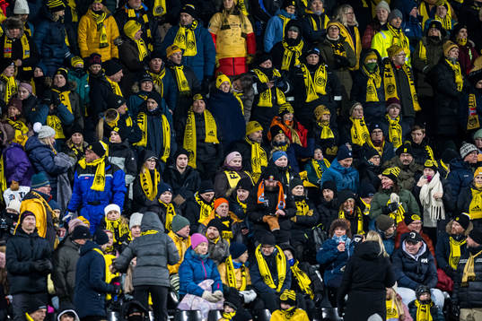 Spectators in the stands