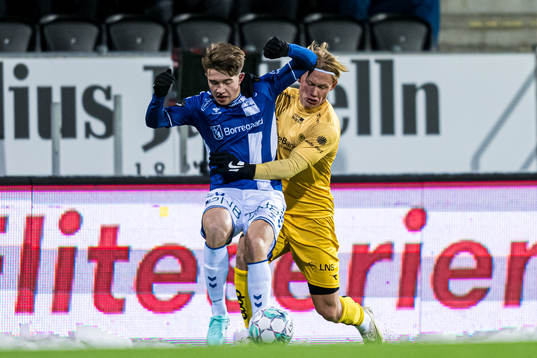 Anders Hiim of Sarpsborg 08 and Tobias Gulliksen of