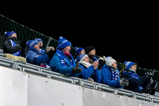 Spectators in the stands