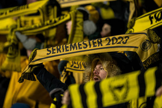 Spectators in the stands