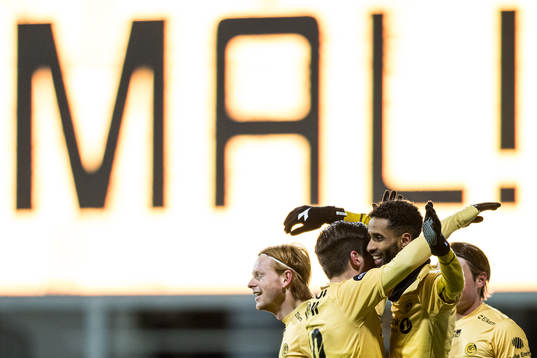 Amahl Pellegrino of Bodø/Glimt celebrates