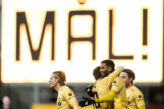Amahl Pellegrino of Bodø/Glimt celebrates