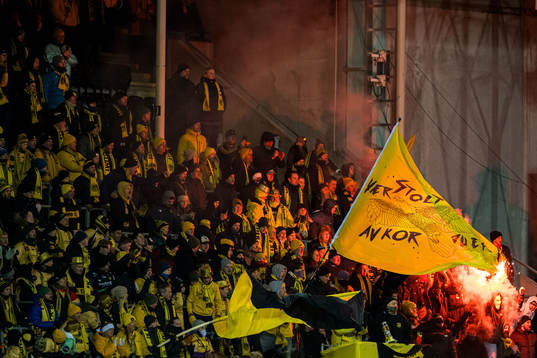 Spectators in the stands