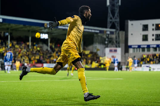 Amahl Pellegrino of Bodø/Glimt celebrates