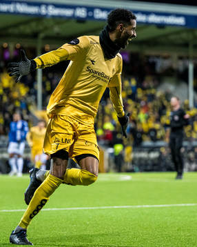 Amahl Pellegrino of Bodø/Glimt celebrates