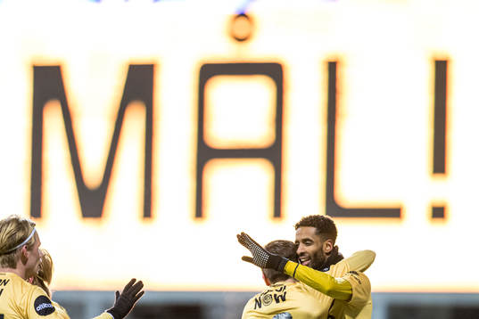Amahl Pellegrino of Bodø/Glimt celebrates