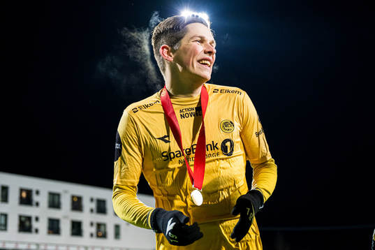 Sondre Brunstad Fet of Bodø/Glimt celebrates