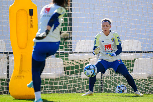 Goalkeeper Jennifer Falk of Sweden of the women's national