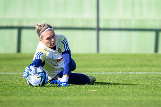 Goalkeeper Jennifer Falk of Sweden of the women's national