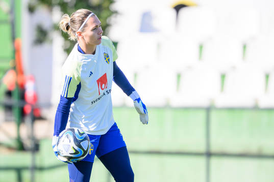 Goalkeeper Jennifer Falk of Sweden of the women's national