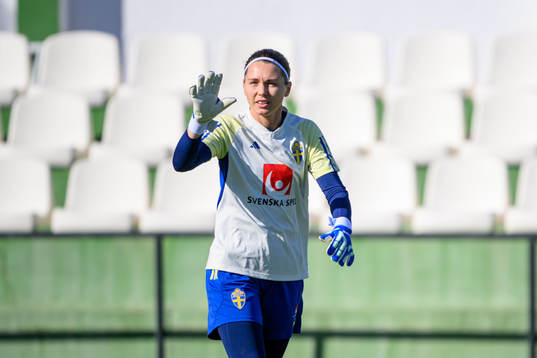 Goalkeeper Jennifer Falk of Sweden of the women's national