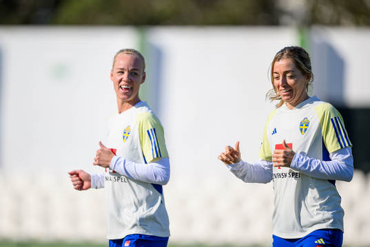 Caroline Seger and Linda Sembrant of Sweden of the women's