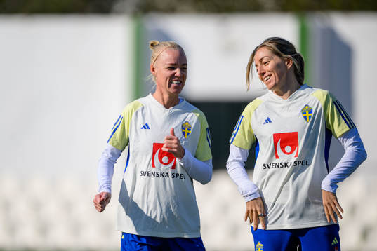 Caroline Seger and Linda Sembrant of Sweden of the women's