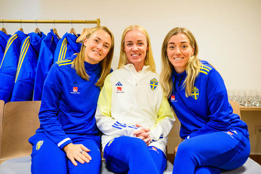 Magdalena Eriksson, Caroline Seger and Linda Sembrant