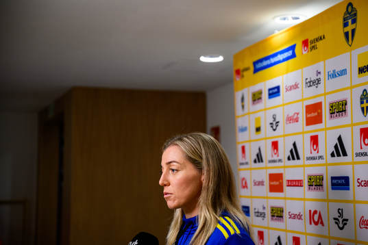Linda Sembrant of Sweden at a press event