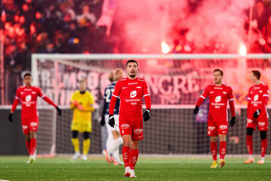 Niklas Castro of Brann looks dejected