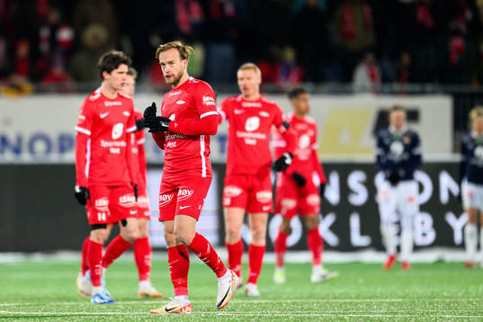 Bård Finne of Brann looks dejected