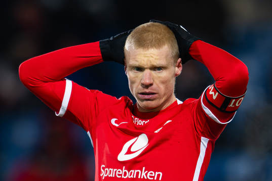 Sivert Heltne Nilsen of Brann reacts