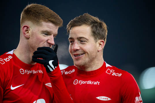 Thore Pedersen and Frederik Lindbøg Børsting of Brann