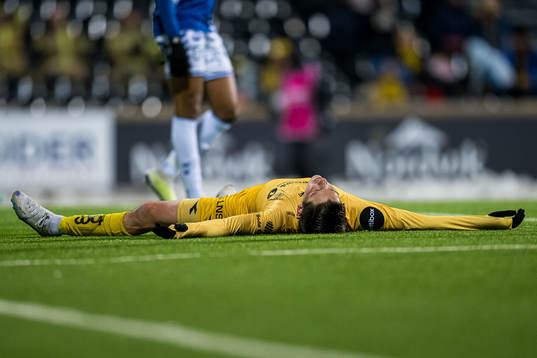 Sondre Brunstad Fet of Bodø/Glimt reacts