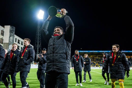 Pemi Moumbagna Faris of Bodø/Glimt celebrates with the