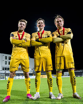Fredrik Bjørkan, Sondre Brunstad Fet and Patrick Berg of
