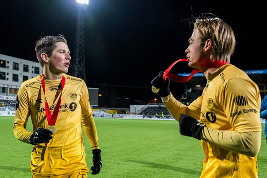 Sondre Brunstad Fet and Patrick Berg of Bodø/Glimt
