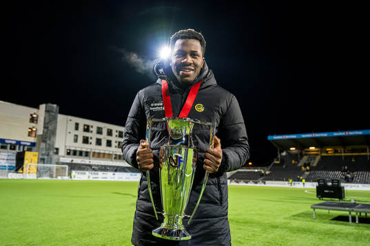 Pemi Moumbagna Faris of Bodø/Glimt celebrates with the