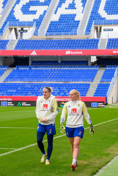 Goalkeeper Jennifer Falk and Goalkeeper Emma Holmgren of