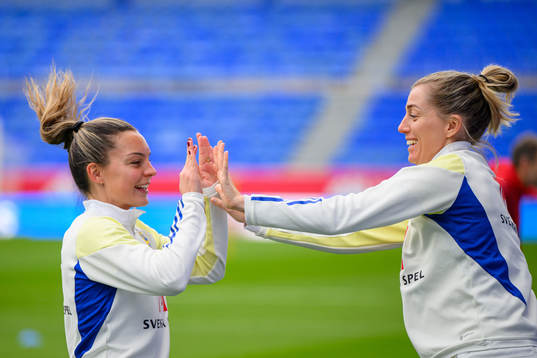 Johanna Rytting Kaneryd and Linda Sembrant of Sweden of the