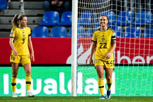 Linda Sembrant and Julia Zigiotti Olme of Sweden look