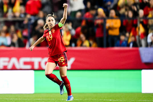 Olga Carmona Garcia of Spain celebrates the 1-1 goal