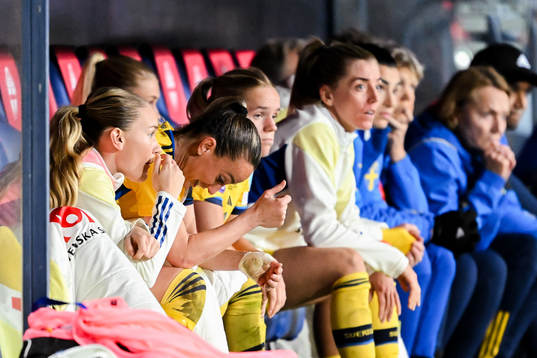 Kosovare Asllani of Sweden looks dejected