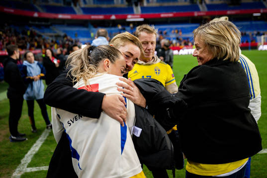 Therese Sjögran and Caroline Seger of Sweden