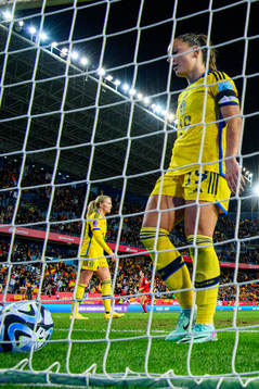 Johanna Rytting Kaneryd of Sweden looks dejected
