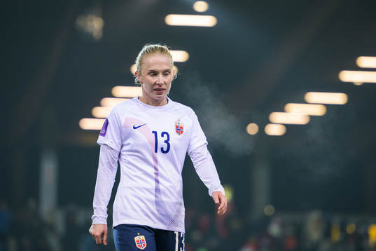Thea Bjelde of Norway looks dejected